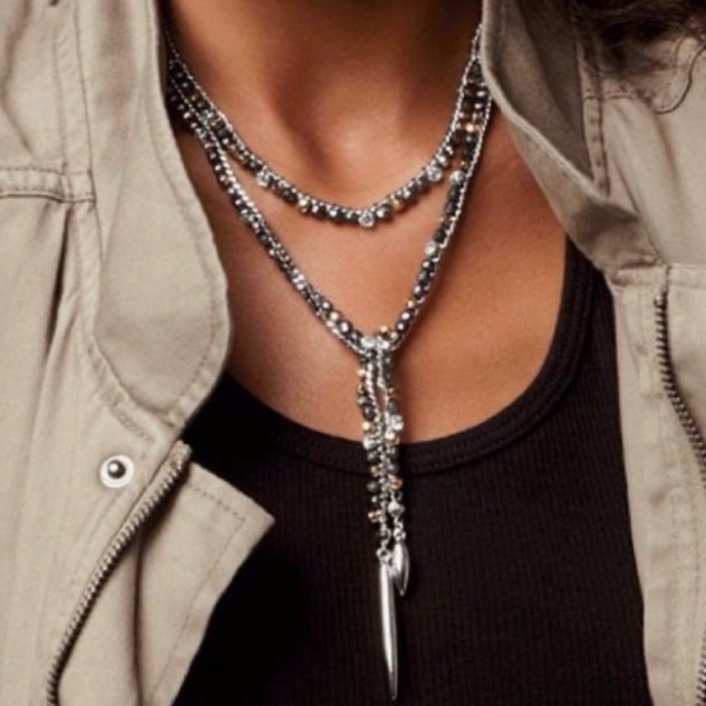 Stella & Dot - THE VERSATILE ZOE LARIAT mixed metals ~ Necklace
